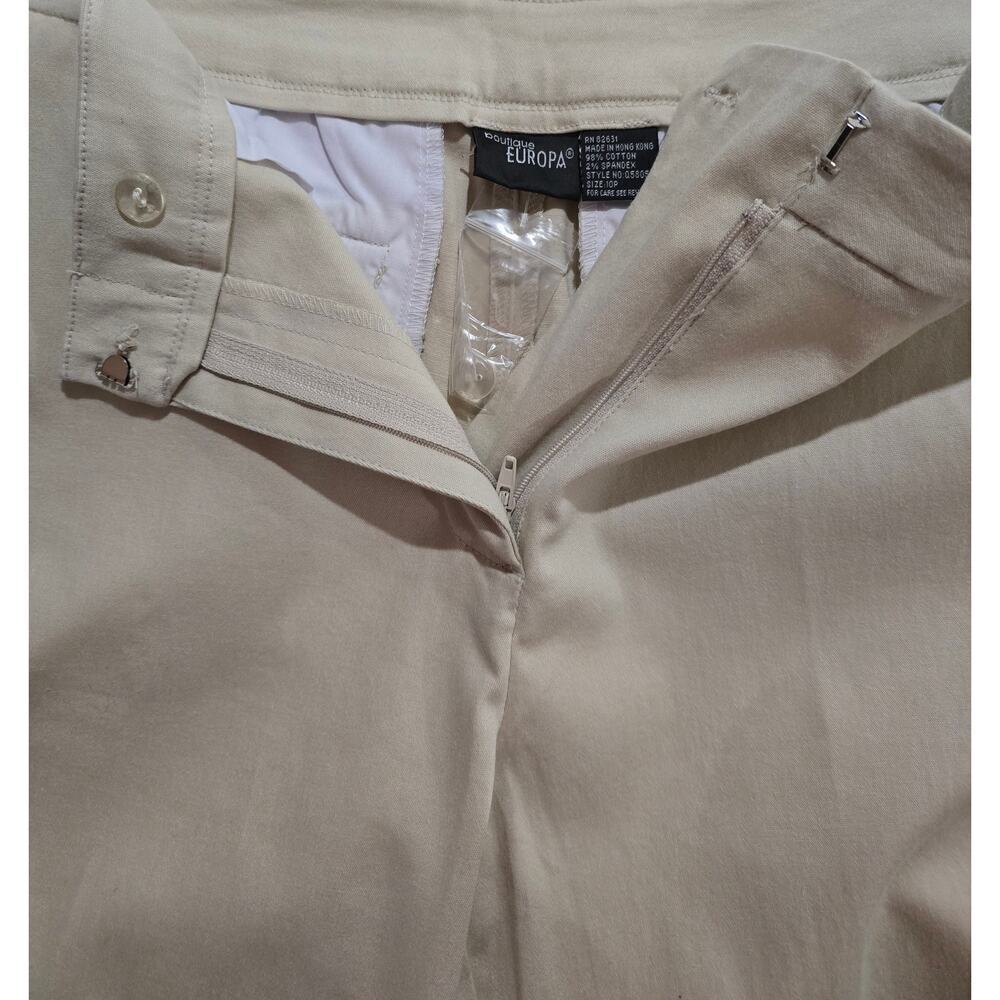 Boutique Europa Women’s Petite Vintage Khaki Brown Straight Leg Pants – Size 10P - Picture 7 of 10